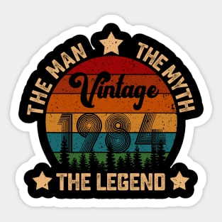 Father's Day Shirt Vintage 1984 The Men Myth Legend 36th Birthday Gift Sticker